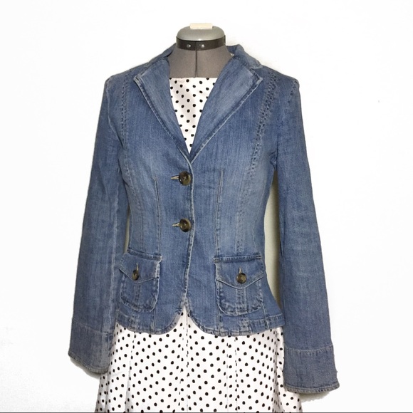 Bass Jackets & Blazers - Bass Jeans Blazer Style Jean Denim Jacket XS